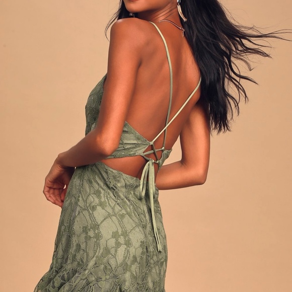 Lulus ruffle lace dress - Picture 5 of 9